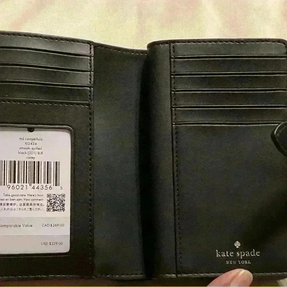 Kate Spade Smooth Quilted Bifold Wallet - Picture 4 of 5